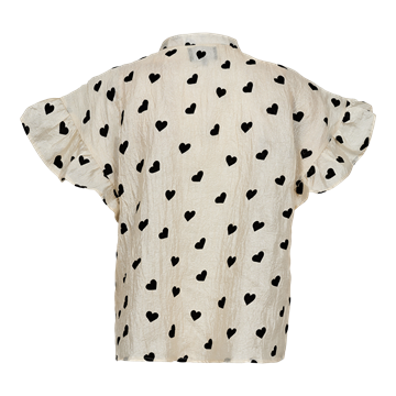 Liberté - Tia Frill Blouse - Creme Black Heart